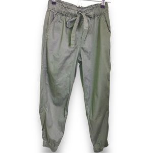 Knox Rose Olive Green Cargo Pull on Belted Jogger Pants